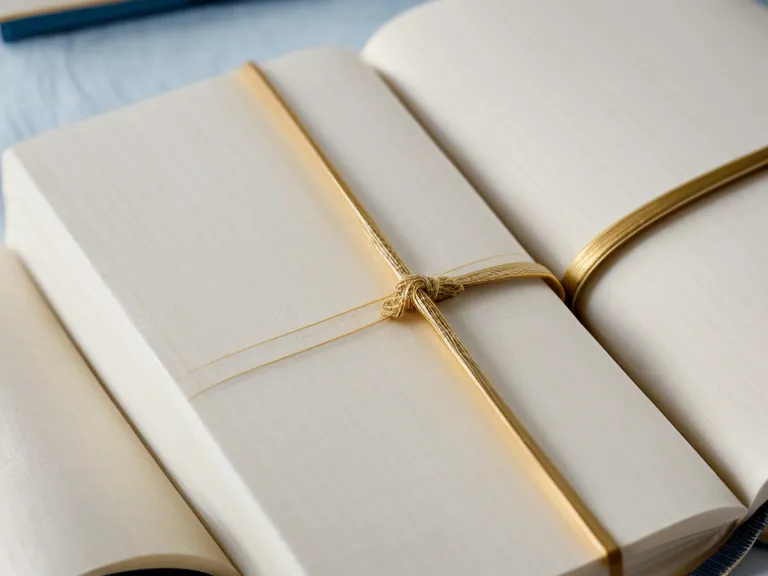 Ein aufgeschlagenes Leinenheft mit handschriftlichen Notizen zur Ahnenlinie-Arbeit