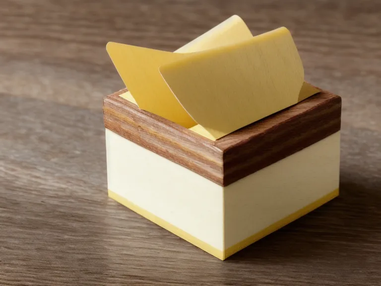 Ein gelber Karteikasten mit DIN A6 Zitatkarten zur Ahnenarbeit auf einem dunklen Holzschreibtisch.