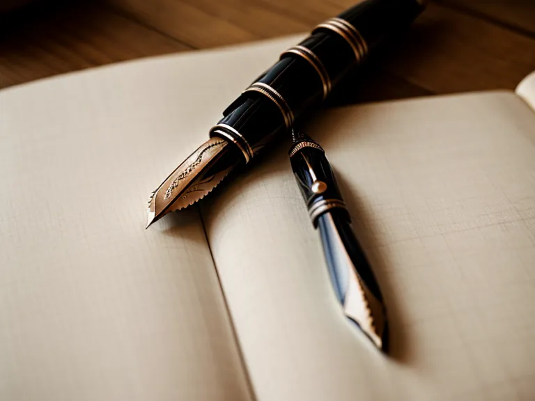 Ein Füllfederhalter auf einem Leinenheft mit handschriftlichen Notizen zur Trauerbewältigung.
